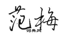 骆恒光范梅行书个性签名怎么写