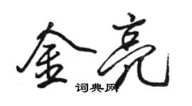 骆恒光金亮行书个性签名怎么写