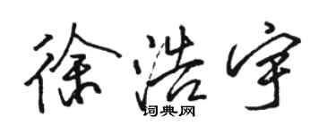 骆恒光徐浩宇行书个性签名怎么写