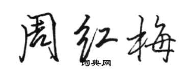 骆恒光周红梅行书个性签名怎么写