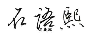 骆恒光石语熙行书个性签名怎么写