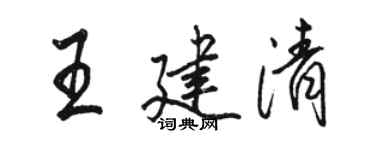 骆恒光王建清行书个性签名怎么写
