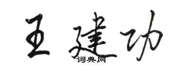 骆恒光王建功行书个性签名怎么写