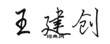 骆恒光王建创行书个性签名怎么写