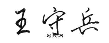 骆恒光王守兵行书个性签名怎么写