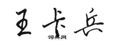 骆恒光王卡兵行书个性签名怎么写