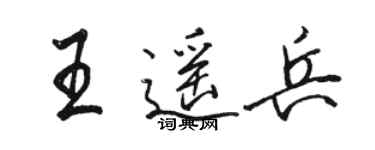 骆恒光王遥兵行书个性签名怎么写