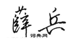 骆恒光薛兵行书个性签名怎么写