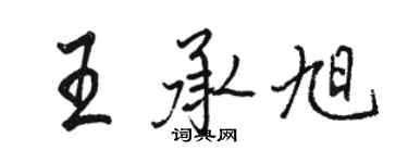 骆恒光王承旭行书个性签名怎么写