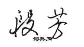 骆恒光段芳行书个性签名怎么写