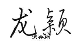 骆恒光龙颖行书个性签名怎么写