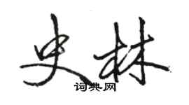 骆恒光史林行书个性签名怎么写