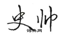 骆恒光史帅行书个性签名怎么写