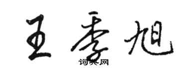 骆恒光王季旭行书个性签名怎么写