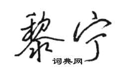 骆恒光黎宁行书个性签名怎么写