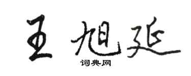 骆恒光王旭延行书个性签名怎么写