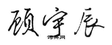 骆恒光顾宇辰行书个性签名怎么写