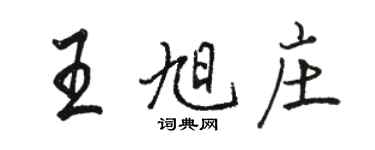 骆恒光王旭庄行书个性签名怎么写