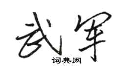 骆恒光武军行书个性签名怎么写