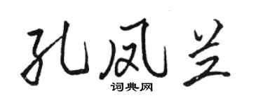 骆恒光孔凤兰行书个性签名怎么写