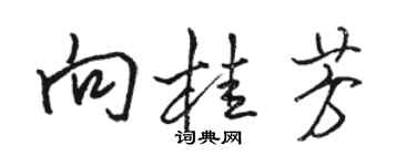 骆恒光向桂芳行书个性签名怎么写