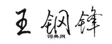 骆恒光王钢锋行书个性签名怎么写