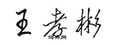 骆恒光王孝彬行书个性签名怎么写