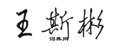 骆恒光王斯彬行书个性签名怎么写