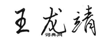 骆恒光王龙靖行书个性签名怎么写