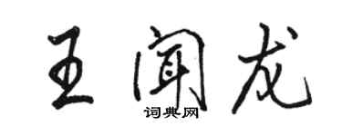 骆恒光王闻龙行书个性签名怎么写