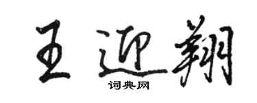 骆恒光王迎翔行书个性签名怎么写