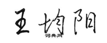 骆恒光王均阳行书个性签名怎么写