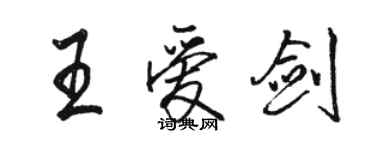 骆恒光王爱剑行书个性签名怎么写