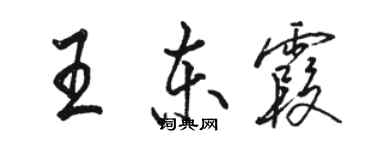 骆恒光王东霞行书个性签名怎么写