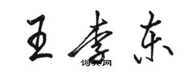 骆恒光王李东行书个性签名怎么写