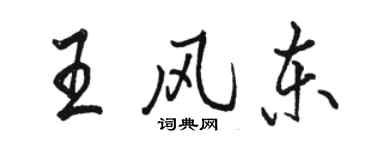 骆恒光王风东行书个性签名怎么写