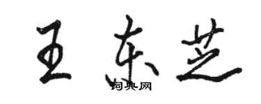 骆恒光王东芝行书个性签名怎么写