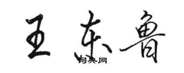 骆恒光王东鲁行书个性签名怎么写
