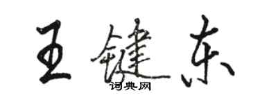 骆恒光王键东行书个性签名怎么写