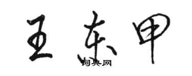 骆恒光王东甲行书个性签名怎么写