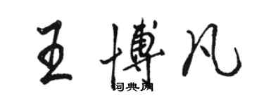 骆恒光王博凡行书个性签名怎么写