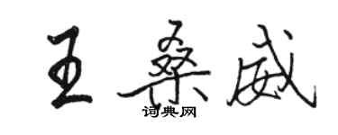 骆恒光王桑威行书个性签名怎么写