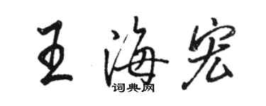 骆恒光王海宏行书个性签名怎么写