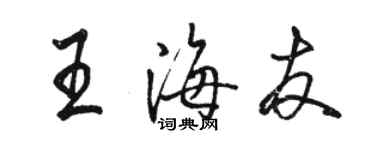 骆恒光王海友行书个性签名怎么写