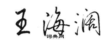骆恒光王海阔行书个性签名怎么写