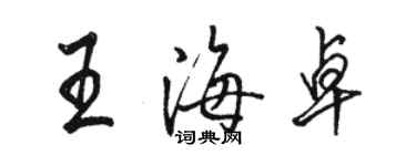骆恒光王海卓行书个性签名怎么写