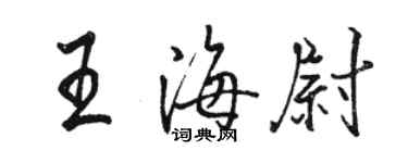 骆恒光王海尉行书个性签名怎么写