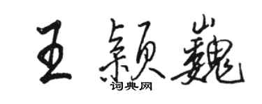 骆恒光王颖巍行书个性签名怎么写