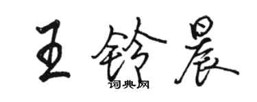 骆恒光王铃晨行书个性签名怎么写