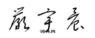 梁锦英严宇晨草书个性签名怎么写